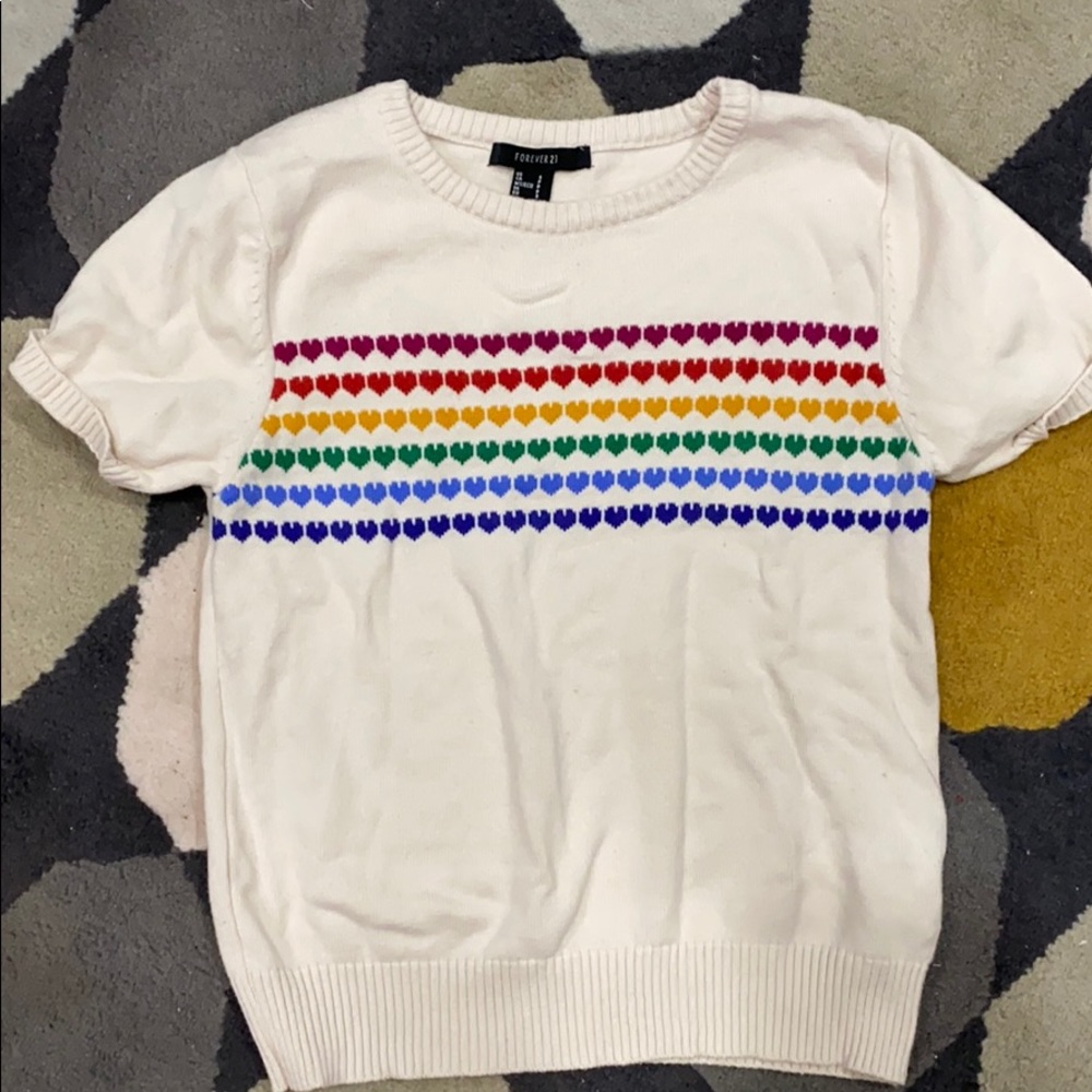 Cream heart sweater